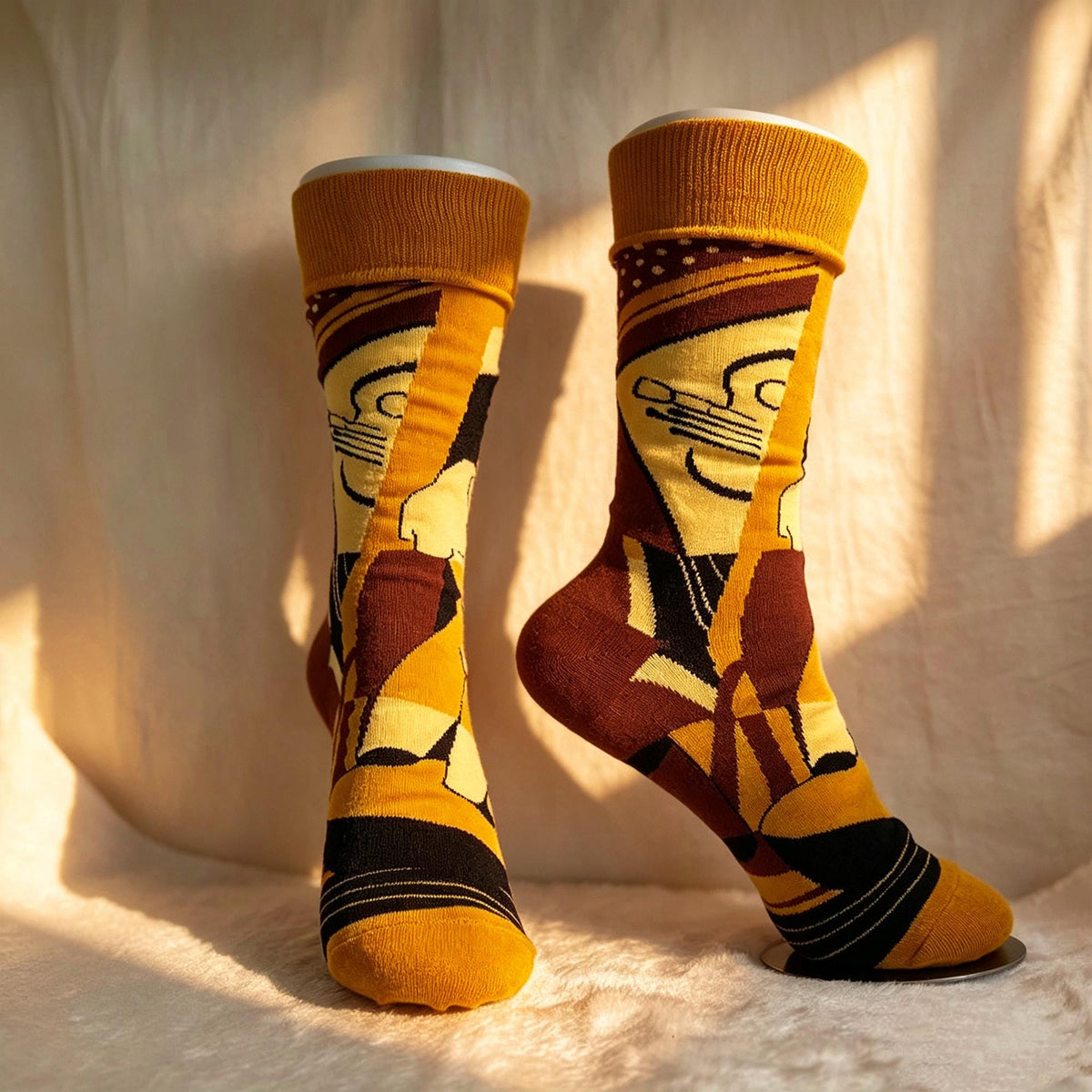Romantic Art Socks, Abstract Pattern Crew Socks, Colorful Date Night and Anniversary Gift by AnnieColors, view 9