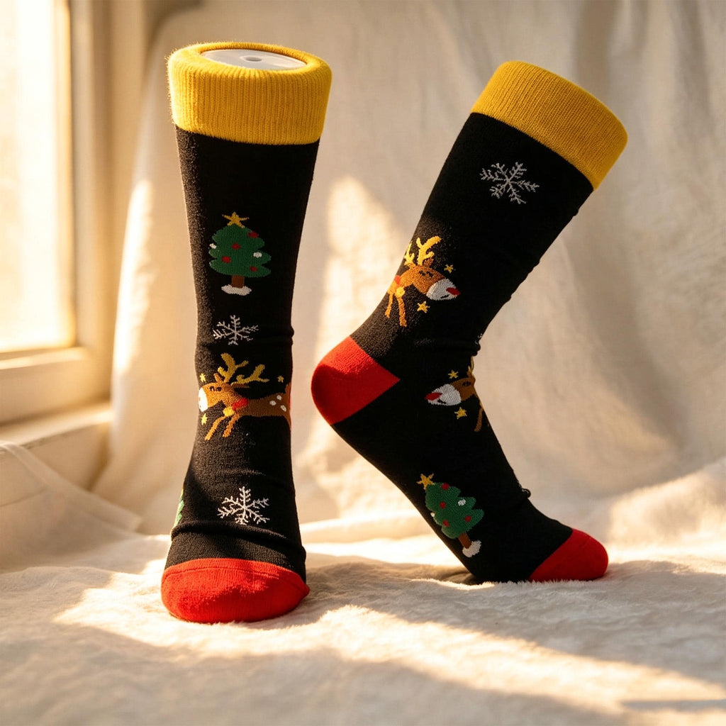 Teacher Christmas Gift, Gingerbread Crew Socks, Festive Classroom Socks by AnnieColors, view 6