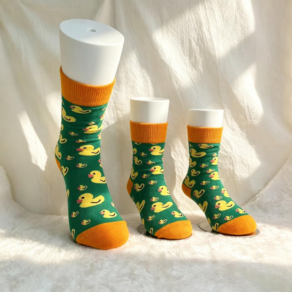 Puppy Duck and Fox Socks, Kids Animal Crew Socks, Three Size Gift sock collection by AnnieColors, view 7