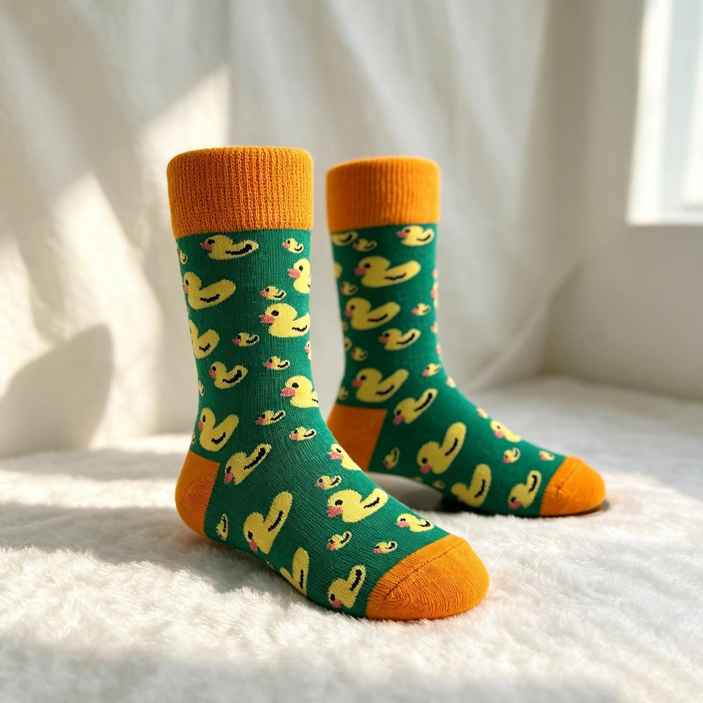 Puppy Duck and Fox Socks, Kids Animal Crew Socks, Three Size Gift sock collection by AnnieColors, view 8