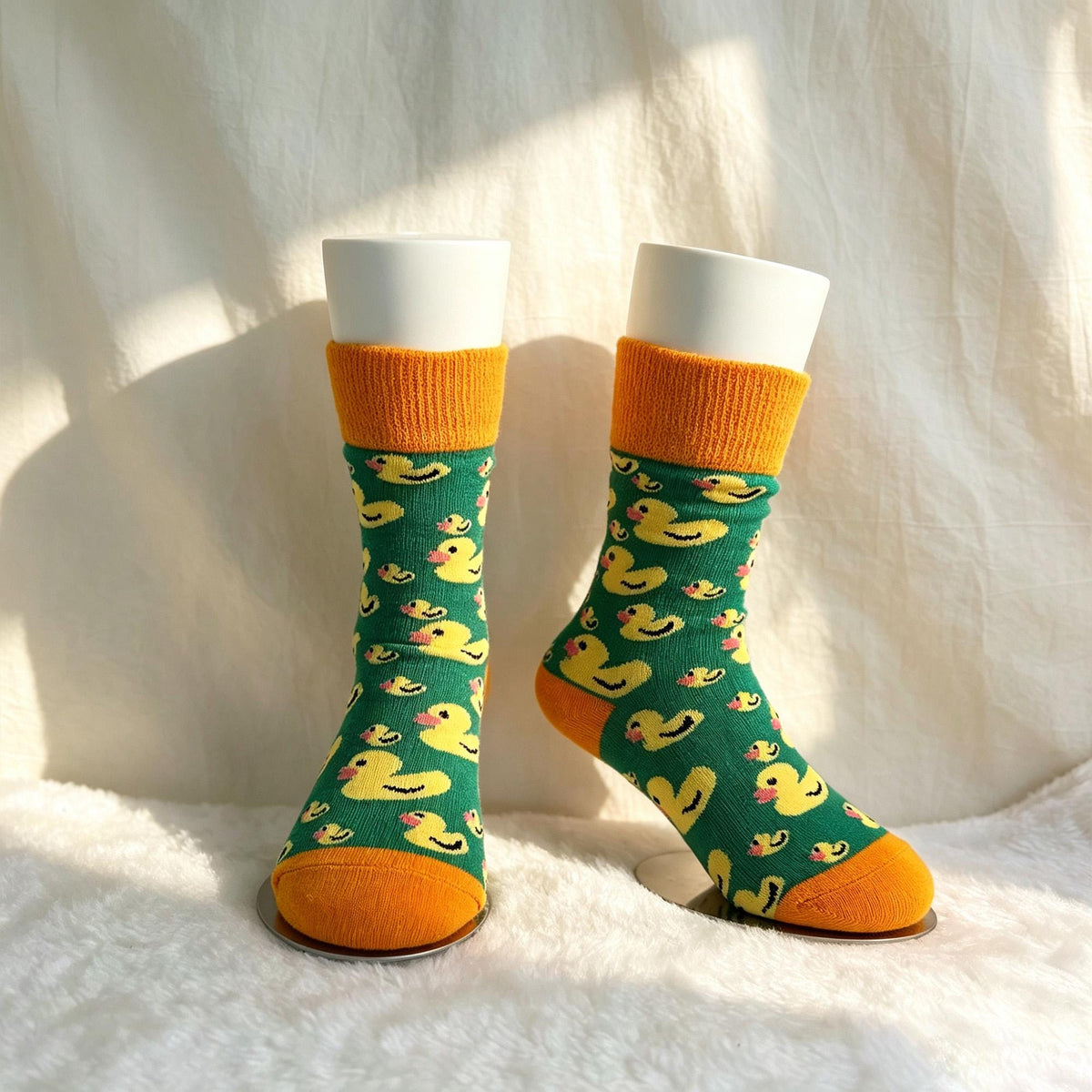 Puppy Duck and Fox Socks, Kids Animal Crew Socks, Three Size Gift sock collection by AnnieColors, view 9