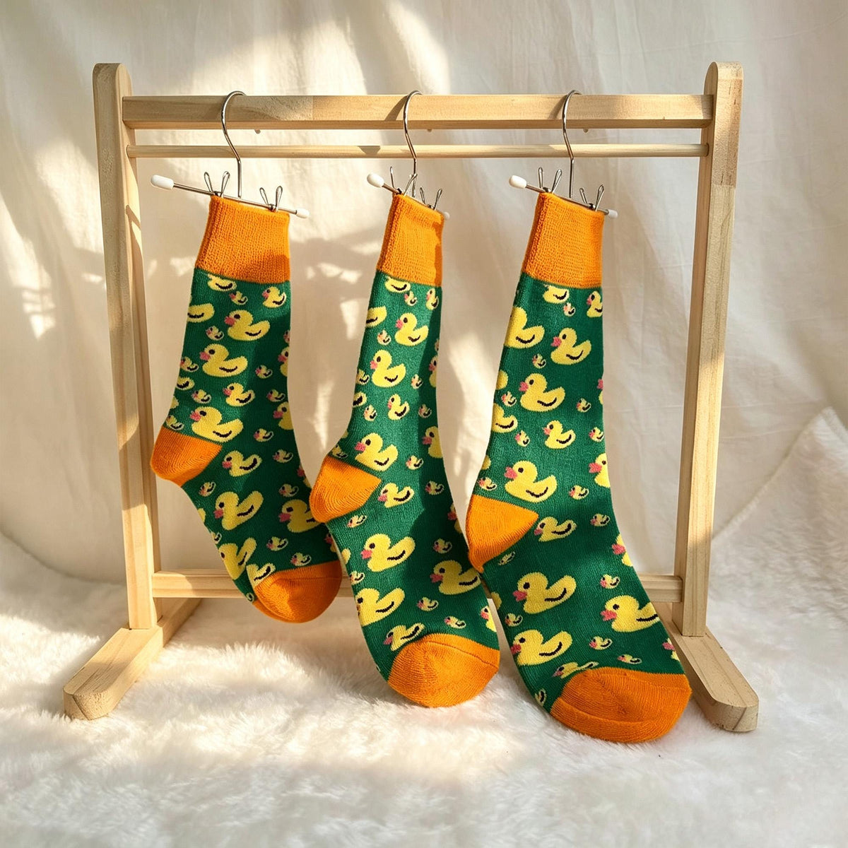 Puppy Duck and Fox Socks, Kids Animal Crew Socks, Three Size Gift sock collection by AnnieColors, view 10