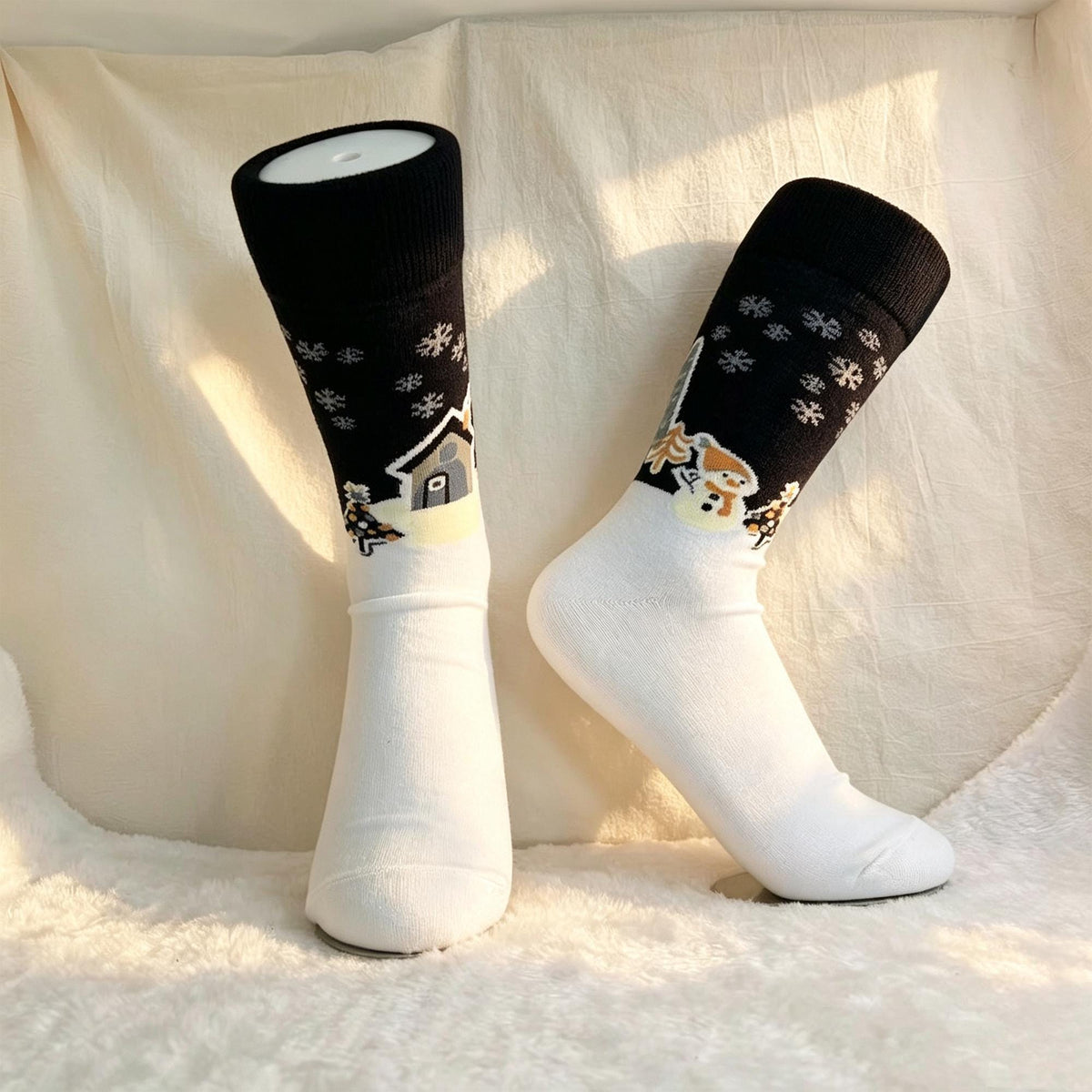 Gingerbread Christmas Socks, Holiday Baking Crew Socks, Cookie Exchange Gift by AnnieColors, view 7