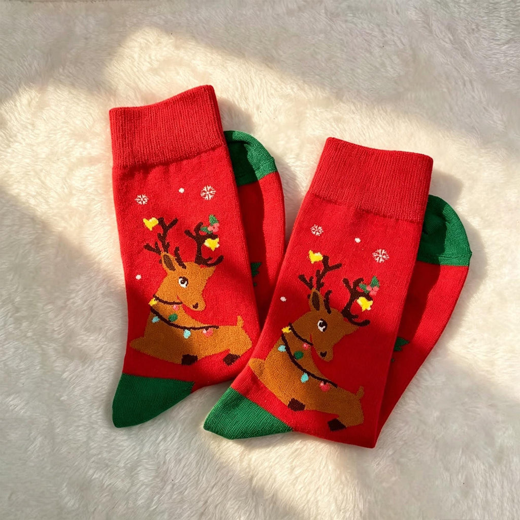 Family Christmas Socks sock collection, Santa Reindeer Crew Socks, Matching Holiday Gift by AnnieColors, view 8