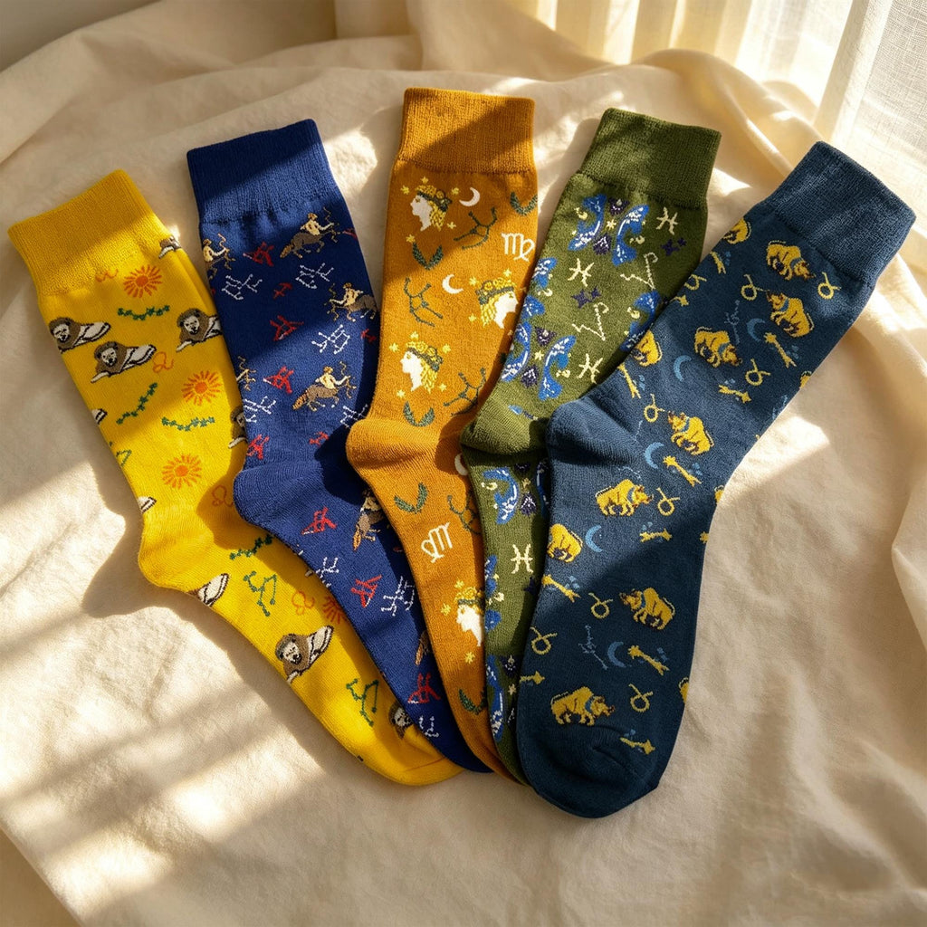 Constellation Socks sock collection, Celestial Crew Socks, Astrology Gift for Stargazers by AnnieColors