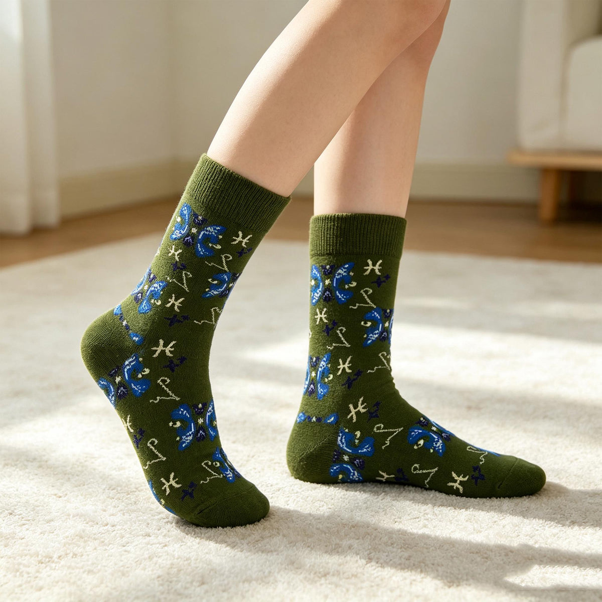 Constellation Socks sock collection, Celestial Crew Socks, Astrology Gift for Stargazers by AnnieColors, view 7