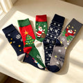 Cozy Christmas Socks for Women, Snowflake Crew Socks, Holiday Movie Night Gift by AnnieColors