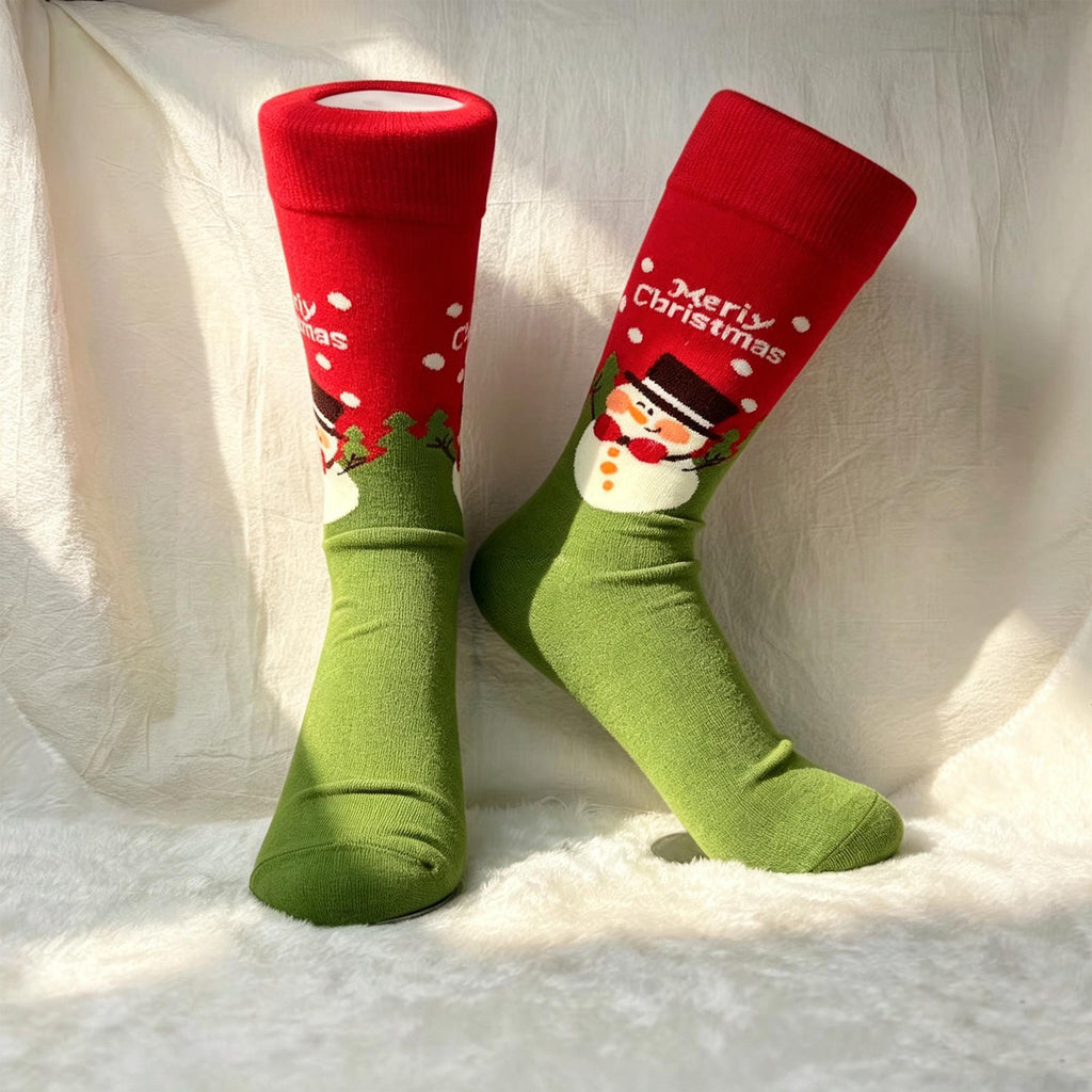 Funny Christmas Socks for Women, Festive Crew Socks, Coworker Holiday Gift by AnnieColors, view 10