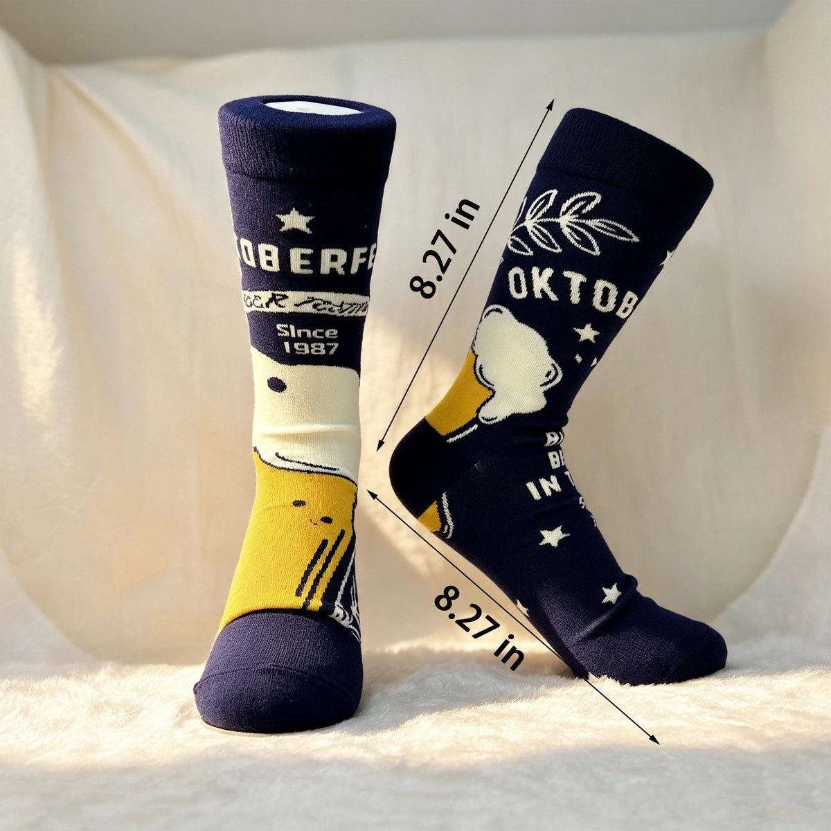 Oktoberfest Beer Socks, Brewery Crew Socks, Personalized Gift for Beer Lover by AnnieColors, view 6