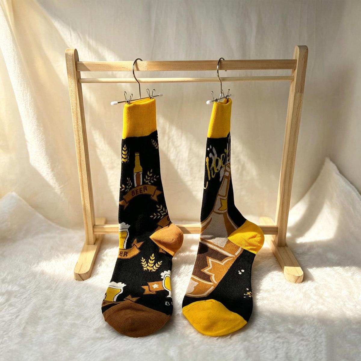 Oktoberfest Beer Socks, Brewery Crew Socks, Personalized Gift for Beer Lover by AnnieColors, view 7