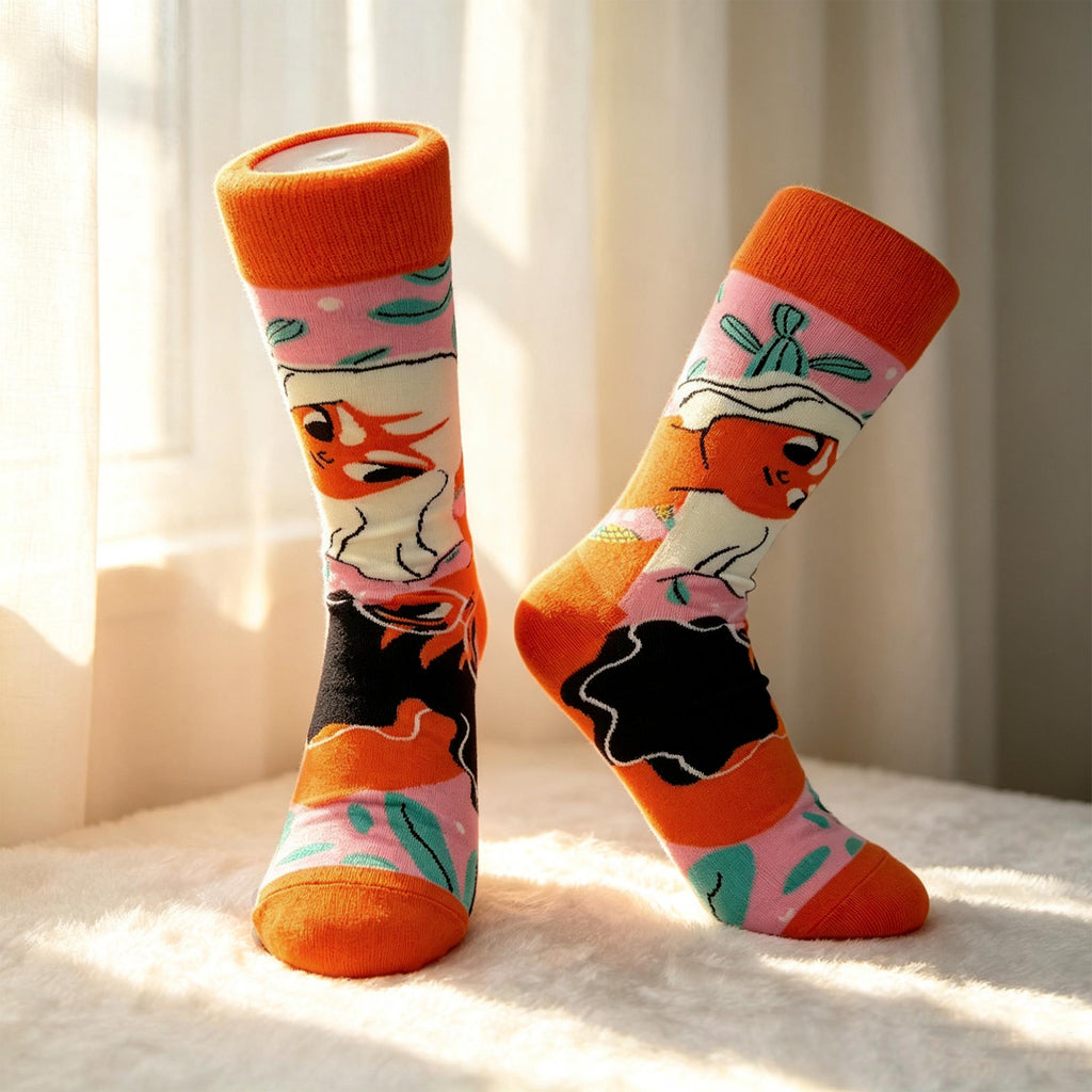 Artsy Socks sock collection, Abstract Portrait and Graphic Crew Socks, Trendy Wearable Art Gift for Arti... by AnnieColors…