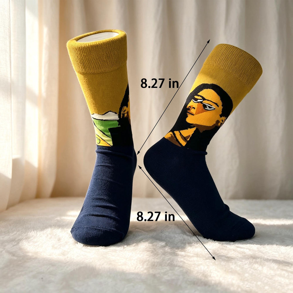 Artsy Socks sock collection, Abstract Portrait and Graphic Crew Socks, Trendy Wearable Art Gift for Arti... by AnnieColors…