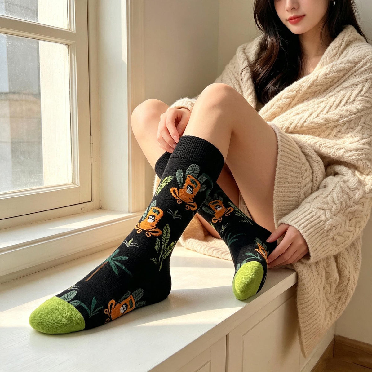 Equestrian and Corgi Socks sock collection: Horse Rider and Dog Lover Gift by AnnieColors, view 2