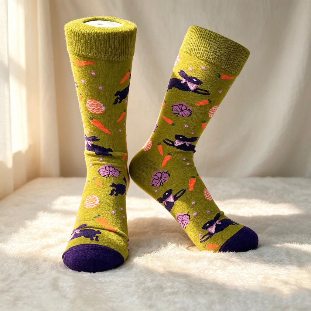 Quirky Animal Socks sock collection: Ostrich, Jellyfish and Elephant Crew Socks by AnnieColors, view 9