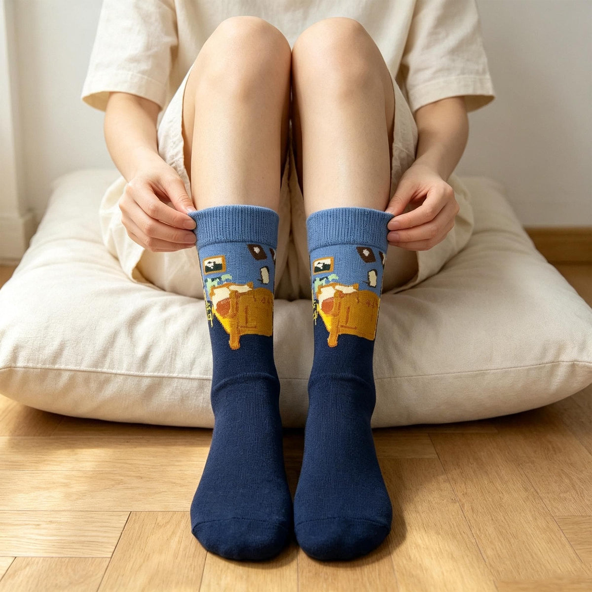 Famous Painting Socks sock collection: Museum Gift for Art Lovers by AnnieColors, view 3