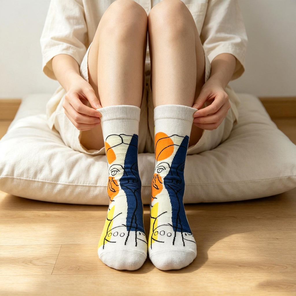 Famous Painting Socks sock collection: Museum Gift for Art Lovers by AnnieColors, view 4