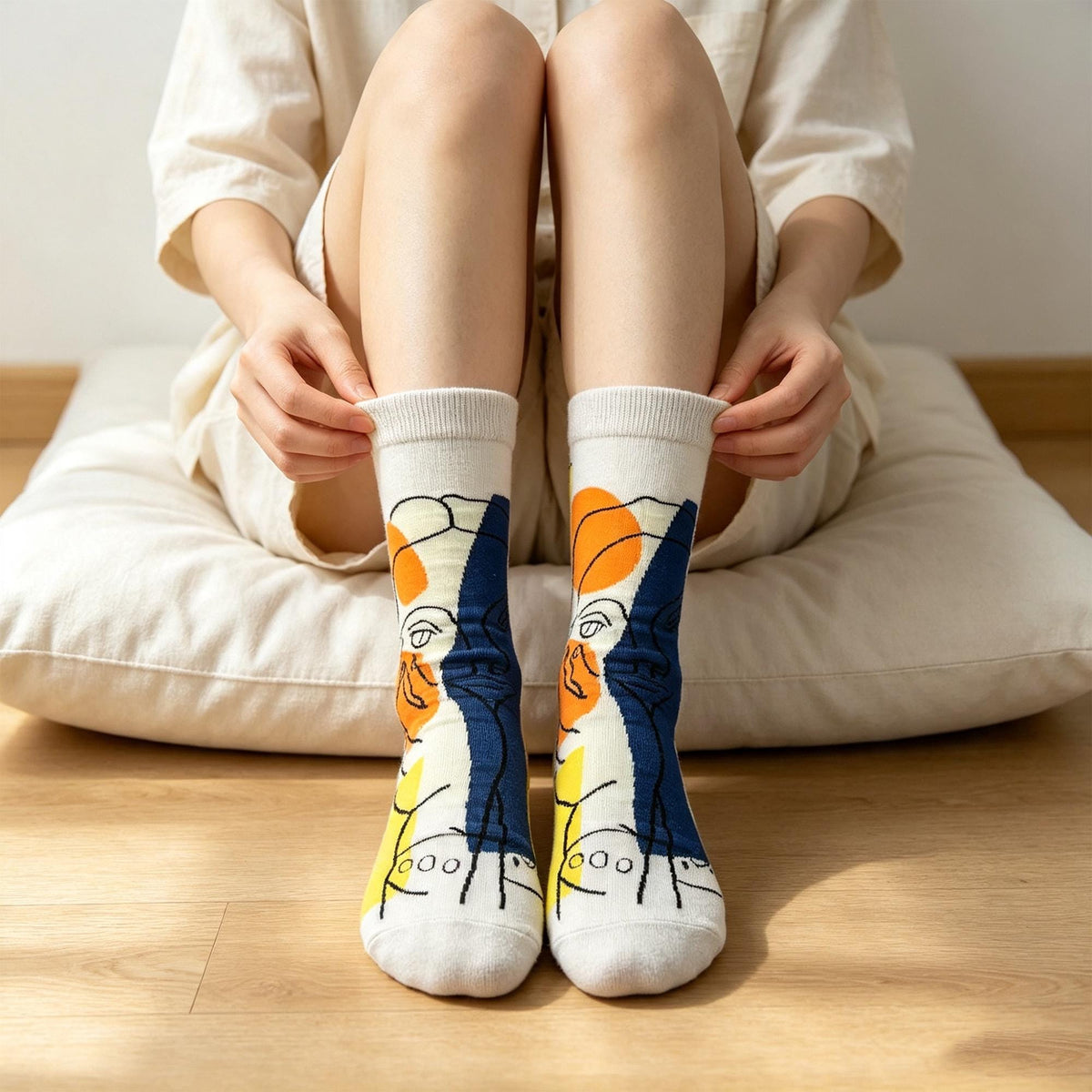 Famous Painting Socks sock collection: Museum Gift for Art Lovers by AnnieColors, view 4