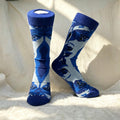Abstract Face Socks: Modern Portrait Wearable Art Gift by AnnieColors