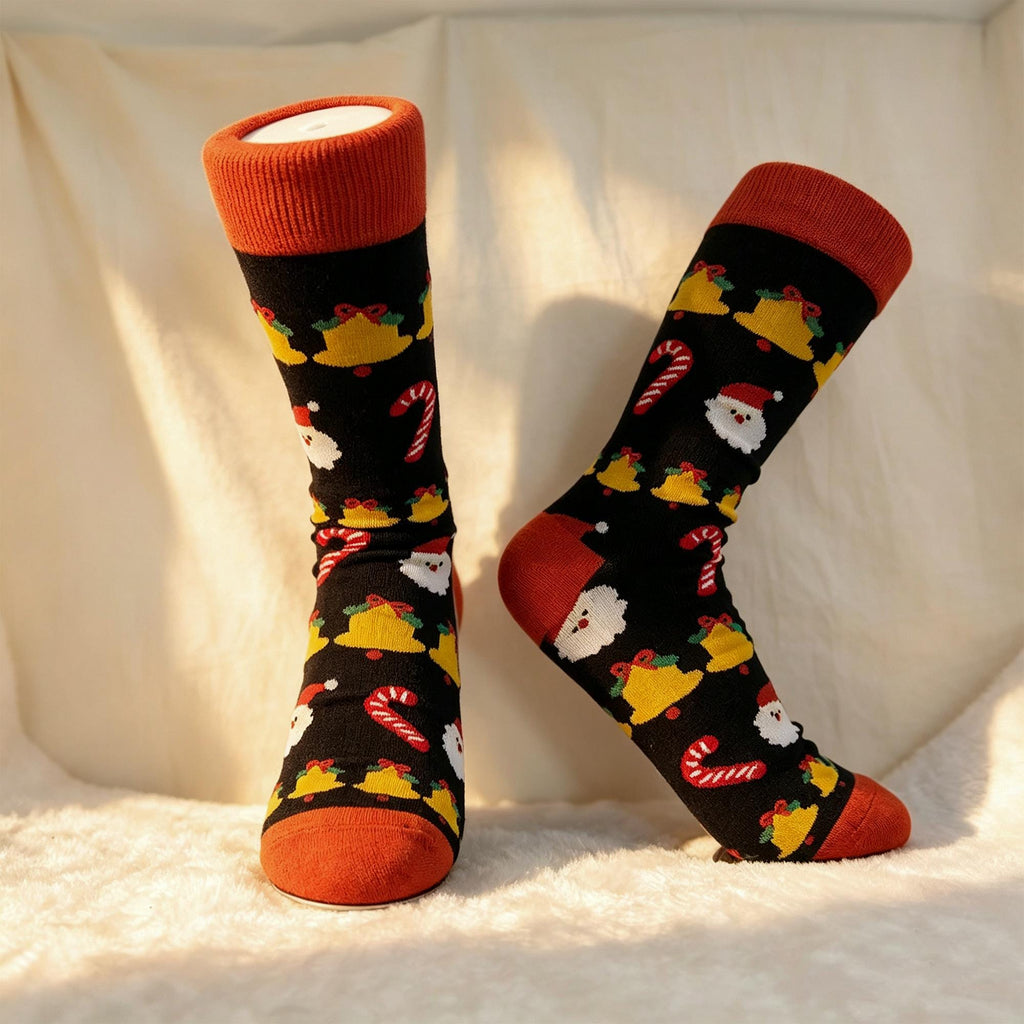 Gingerbread Christmas Socks, Holiday Baking Crew Socks, Cookie Exchange Gift by AnnieColors, view 8