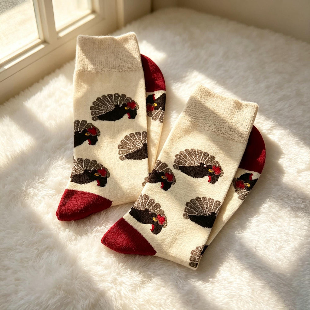 Scenic Landscape Crew Socks, Travel Art & Holiday Novelty Hosiery by AnnieColors, view 8