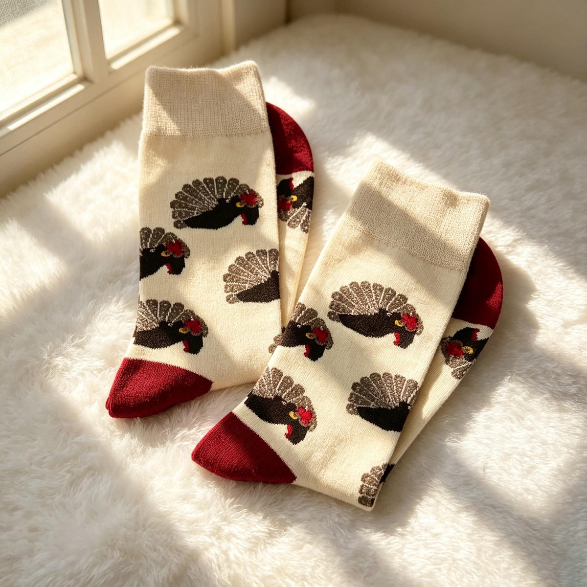 Scenic Landscape Crew Socks, Travel Art & Holiday Novelty Hosiery by AnnieColors, view 8