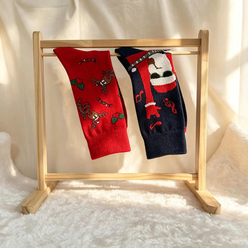 Christmas Socks 3 Pack for Women, Santa Snowman Crew Socks, Holiday Gift sock collection by AnnieColors, view 10