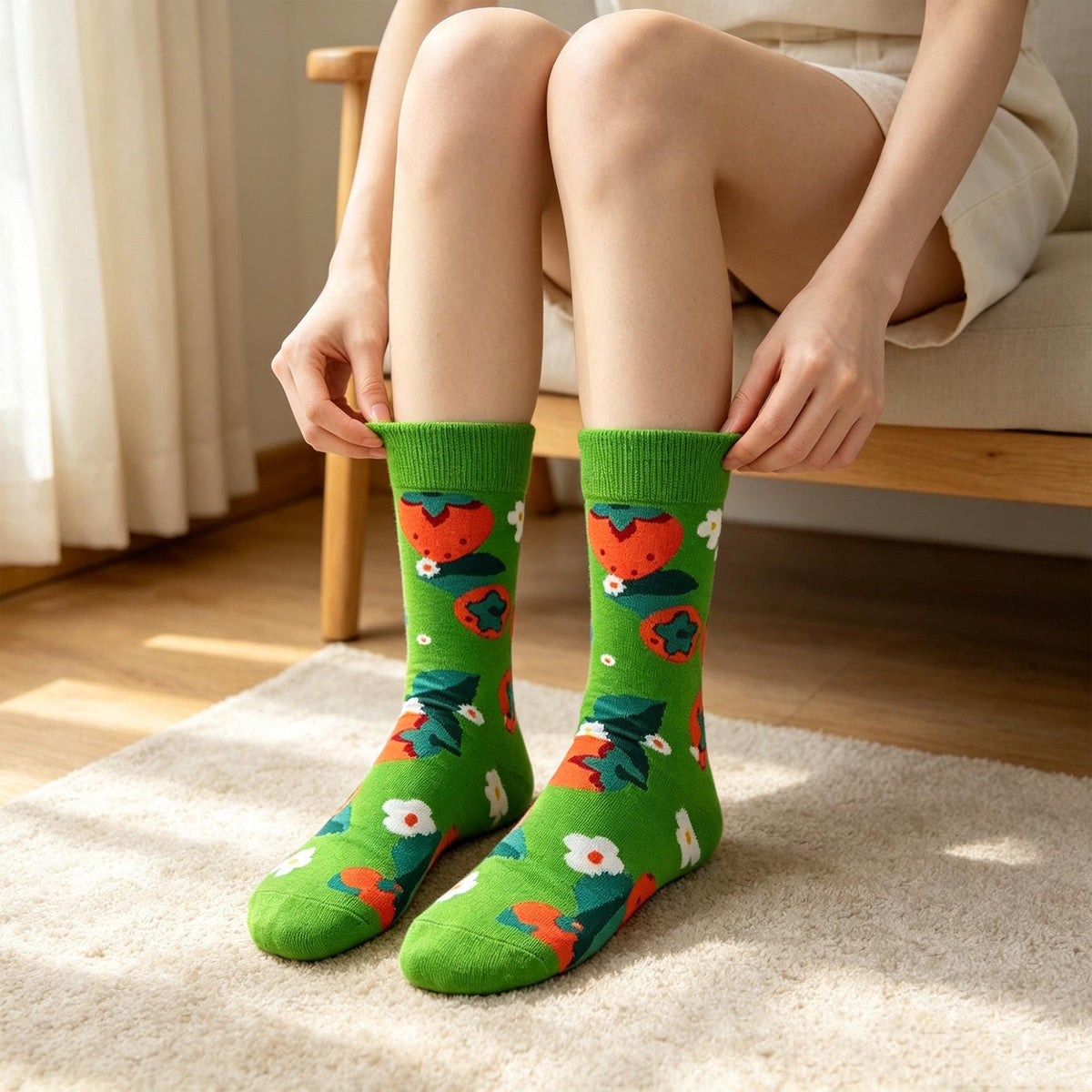 Colorful Avocado Socks sock collection, Quirky Plant and Food Crew Socks, College Student Birthday Gift by AnnieColors, view…