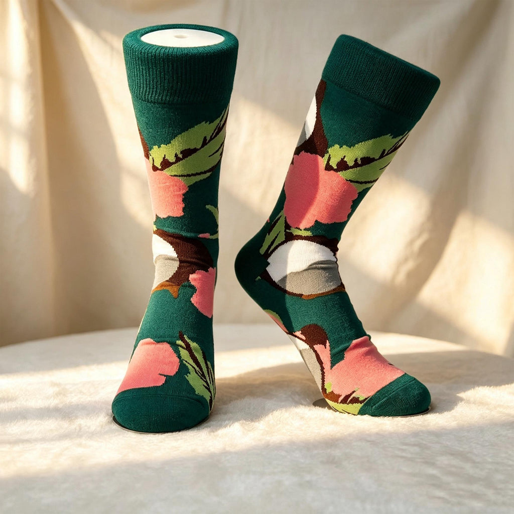 Colorful Avocado Socks sock collection, Quirky Plant and Food Crew Socks, College Student Birthday Gift by AnnieColors, view…