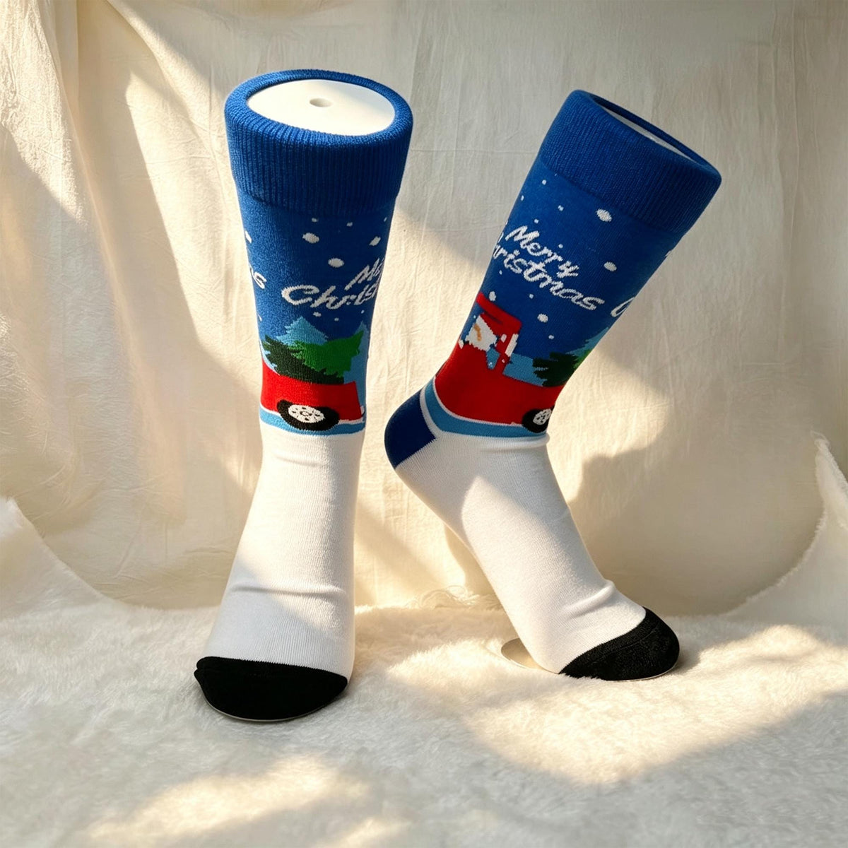 Christmas Socks sock collection for Women, Five Festive Crew Socks, Secret Santa Gift by AnnieColors, view 9