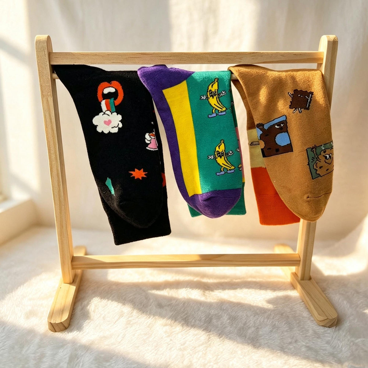 Chef Socks Gift sock collection, Funny Cartoon Cook Crew Socks, Culinary School Gift by AnnieColors, view 9