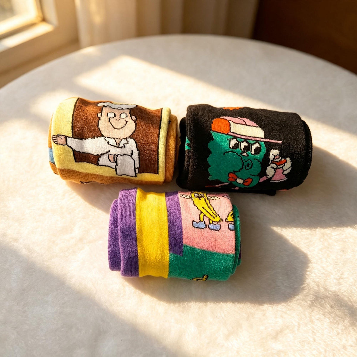 Chef Socks Gift sock collection, Funny Cartoon Cook Crew Socks, Culinary School Gift by AnnieColors, view 10