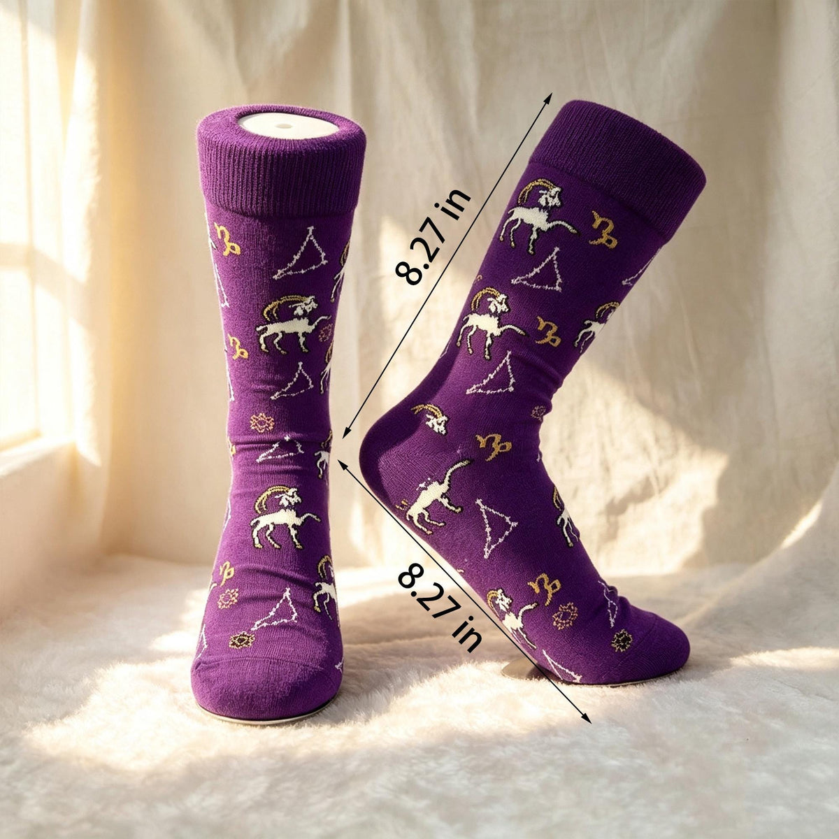 Zodiac Socks sock collection, Constellation Crew Socks, Five Pair Astrology Gift for Family by AnnieColors, view 8