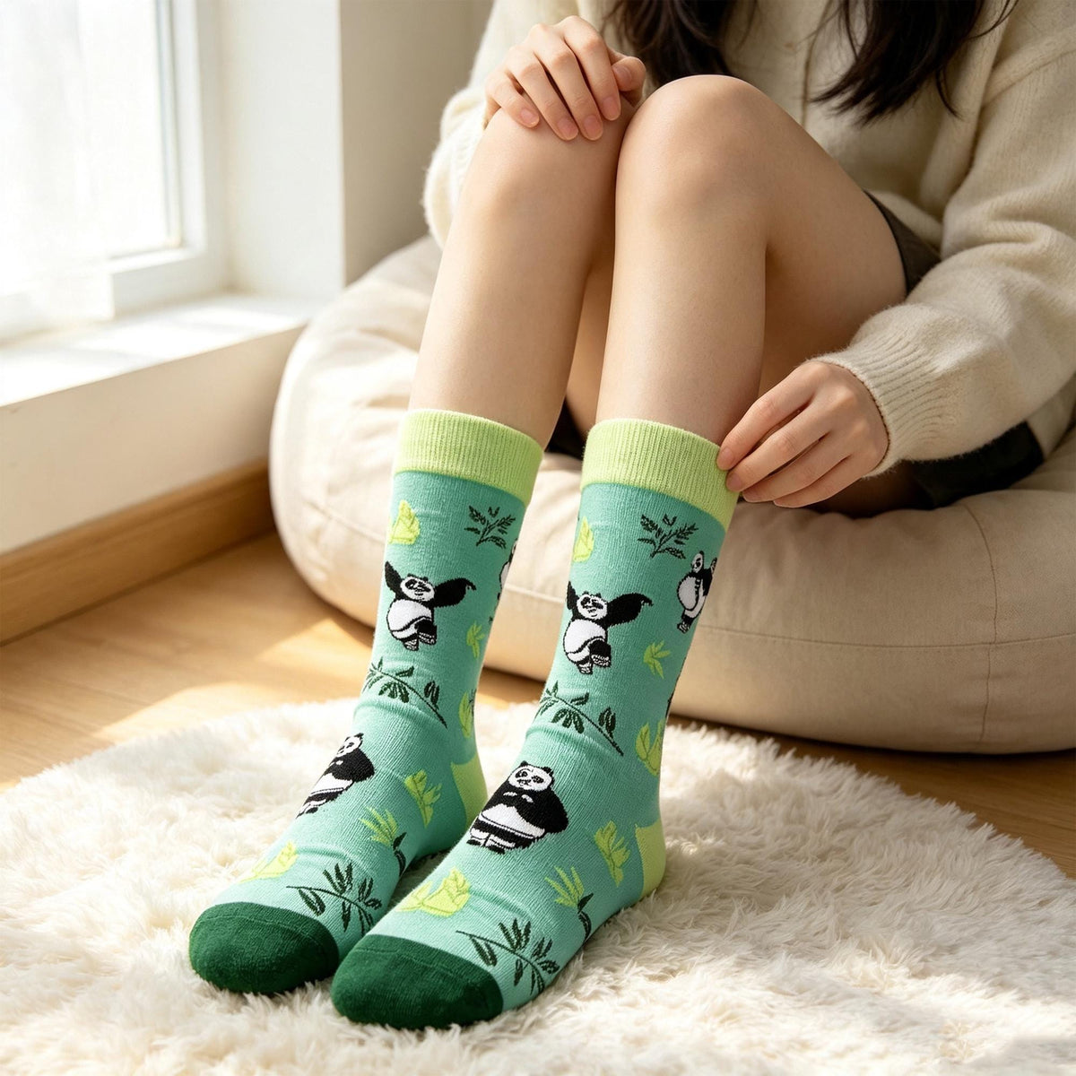 Cartoon Animal Crew Socks sock collection - Lion, Giraffe & Little Prince Cotton Hosiery - Cute Novelty... by AnnieColors, v…