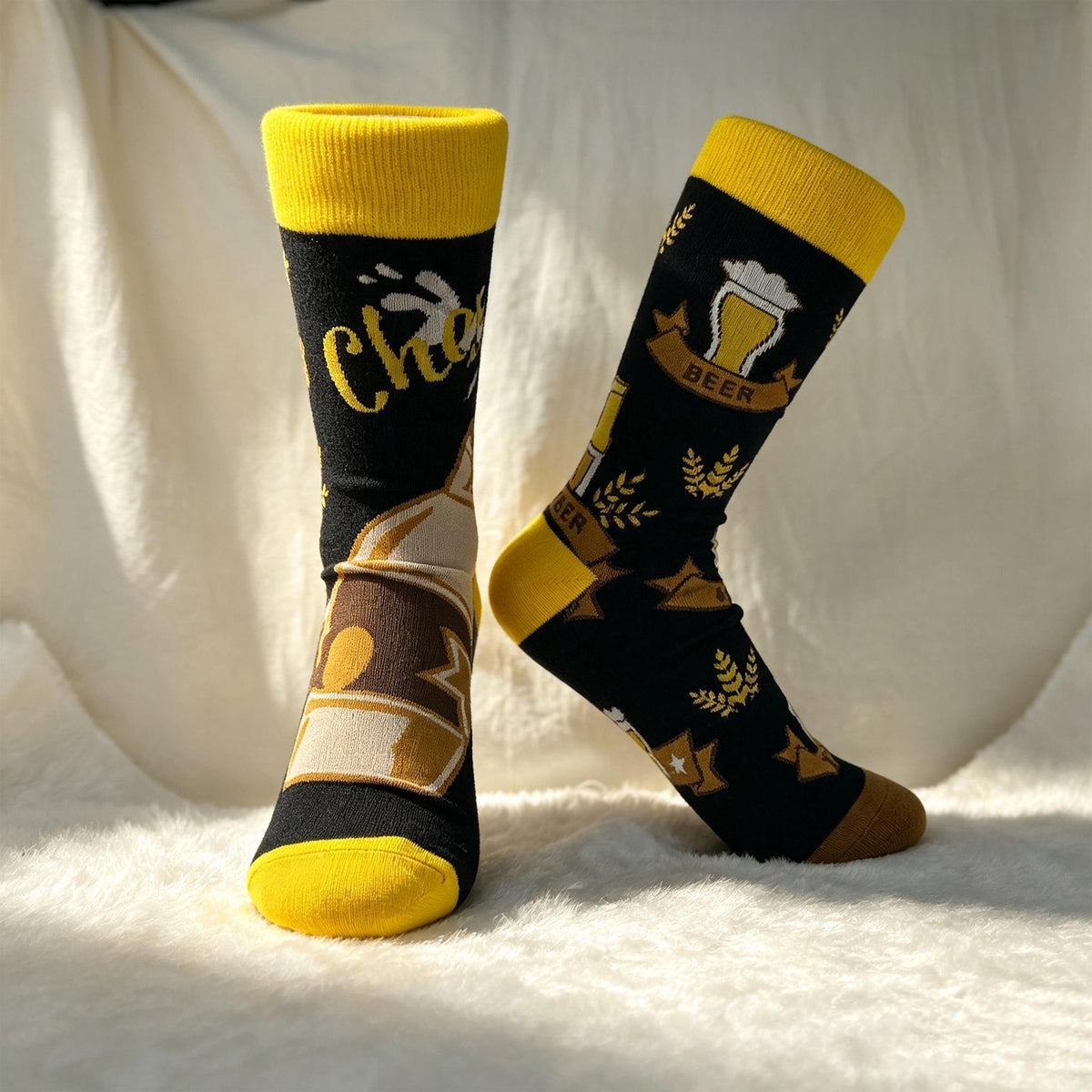 Oktoberfest Beer Socks, Brewery Crew Socks, Personalized Gift for Beer Lover by AnnieColors, view 5