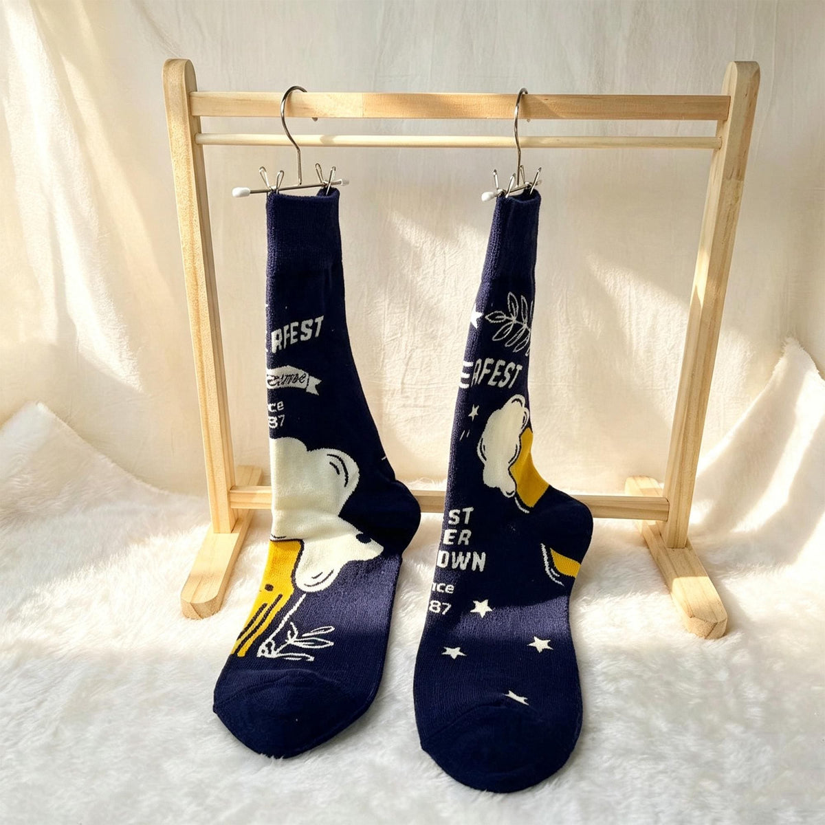 Oktoberfest Beer Socks, Brewery Crew Socks, Personalized Gift for Beer Lover by AnnieColors, view 8