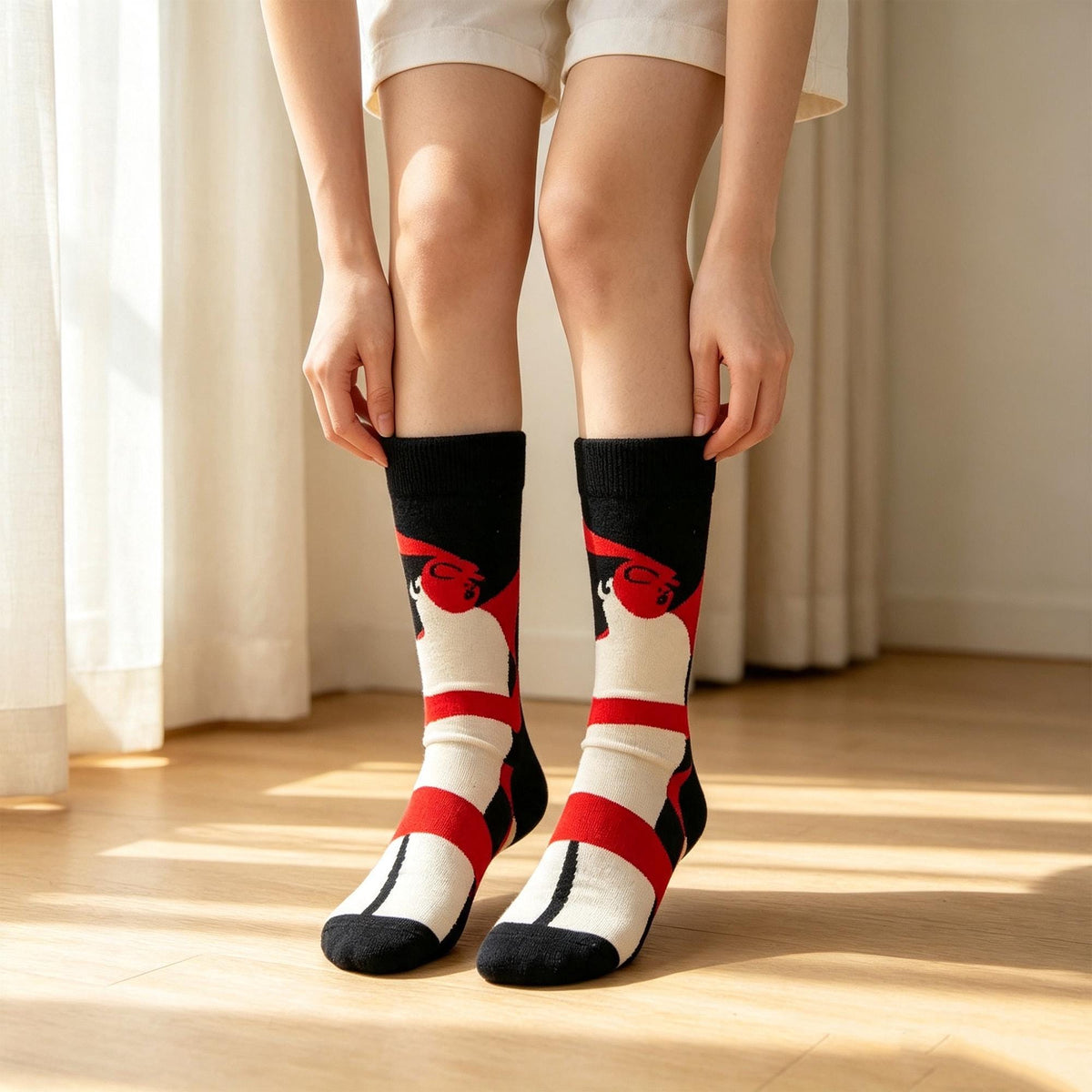 Artsy Socks sock collection, Abstract Portrait and Graphic Crew Socks, Trendy Wearable Art Gift for Arti... by AnnieColors…