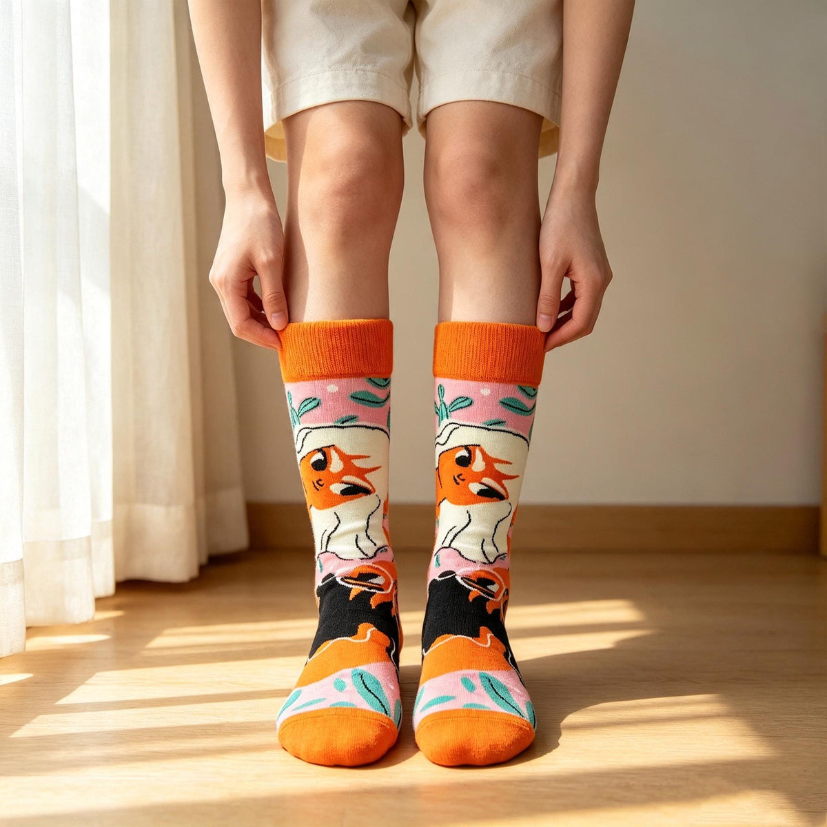 Artsy Socks sock collection, Abstract Portrait and Graphic Crew Socks, Trendy Wearable Art Gift for Arti... by AnnieColors…