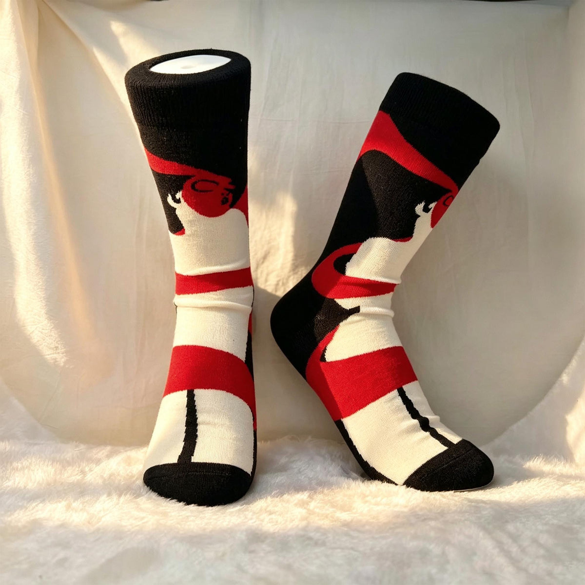 Artsy Socks sock collection, Abstract Portrait and Graphic Crew Socks, Trendy Wearable Art Gift for Arti... by AnnieColors…