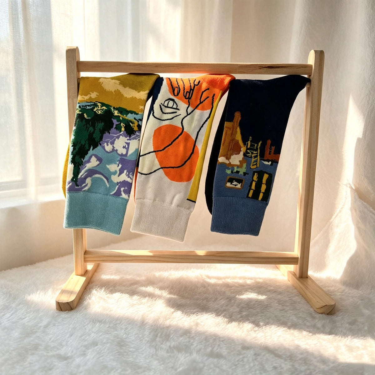 Famous Painting Socks sock collection: Museum Gift for Art Lovers by AnnieColors, view 10