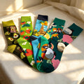 Colorful Avocado Socks sock collection, Quirky Plant and Food Crew Socks, College Student Birthday Gift by AnnieColors