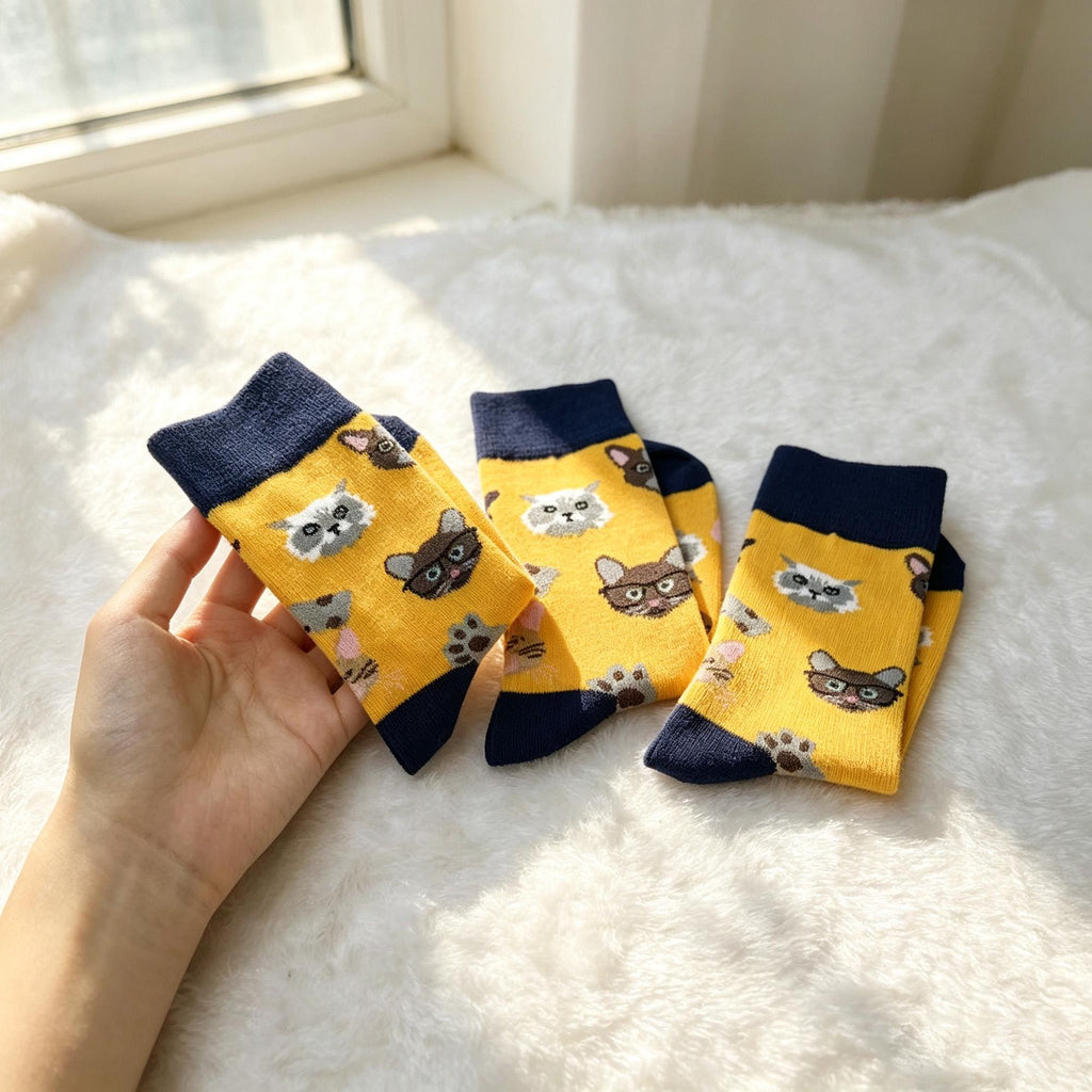 Dog and Tiger Socks for Toddlers, Colorful Animal Crew Socks, Kids Birthday Gift by AnnieColors, view 9