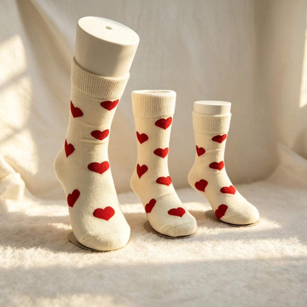 Toddler Patterned Socks, Heart Ice Cream Mushroom Kids Crew Socks, Birthday Gift by AnnieColors