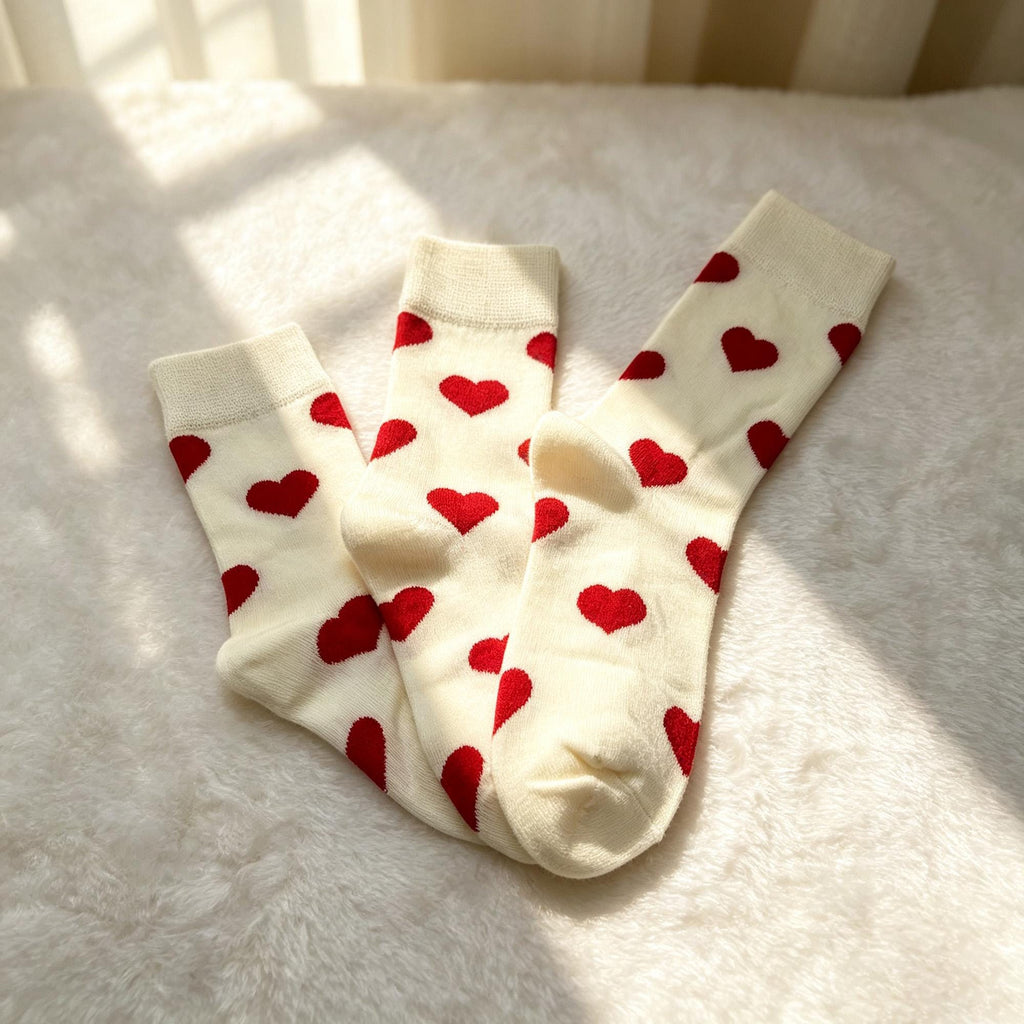 Toddler Patterned Socks, Heart Ice Cream Mushroom Kids Crew Socks, Birthday Gift by AnnieColors, view 4