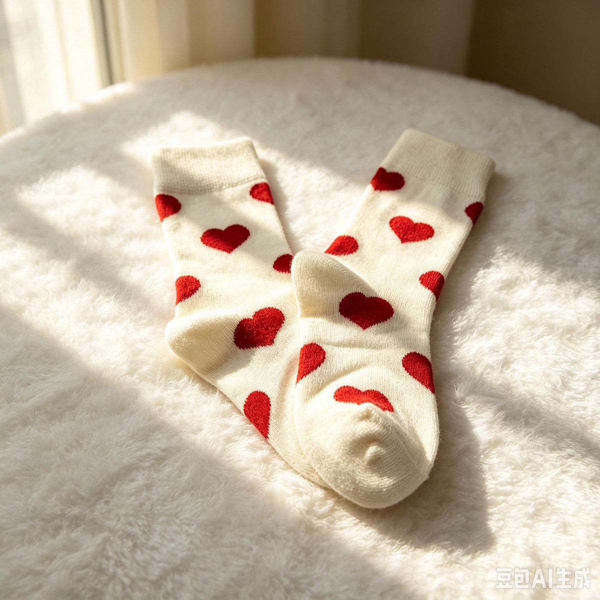 Toddler Patterned Socks, Heart Ice Cream Mushroom Kids Crew Socks, Birthday Gift by AnnieColors, view 5